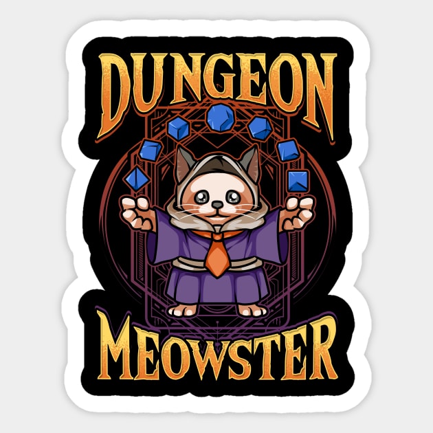Dungeon Meowster Tabletop Gamer Sticker by theperfectpresents